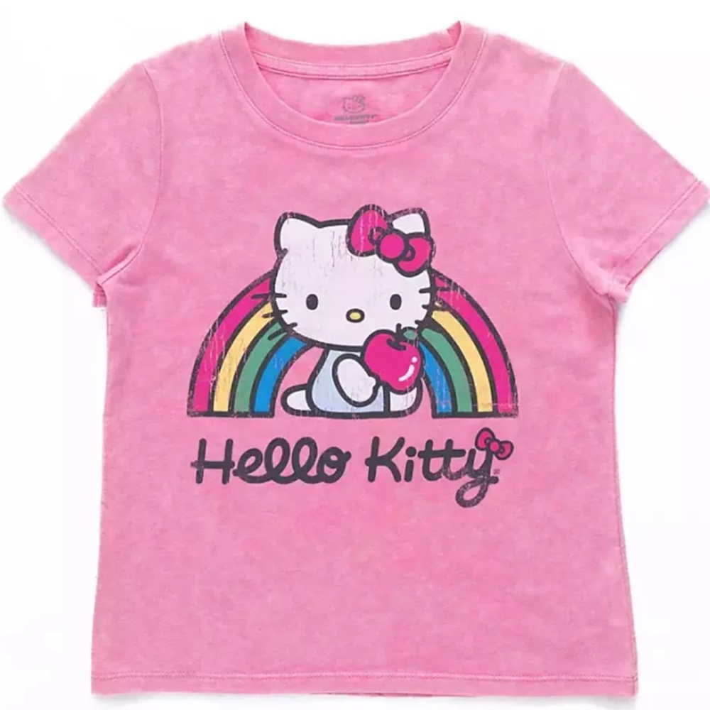 Hello Kitty Rainbow Sanrio Girls Short Sleeve T-Shirt Hello Kitty Size 6/7
